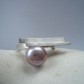 Ring roze parel design zilver